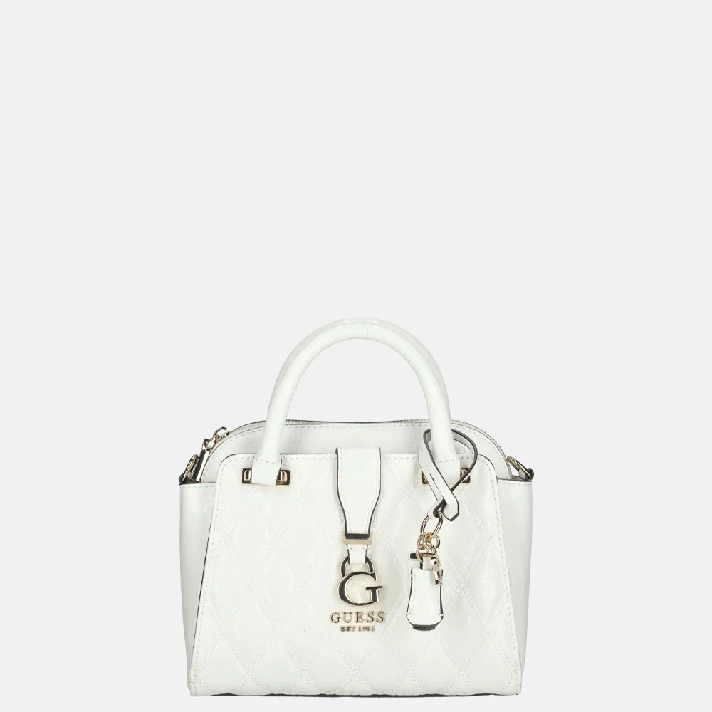 Guess Adi small satchel handtas white bij Duifhuizen